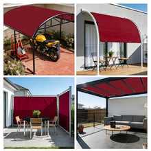 E&K 24'x40' Waterproof Sun Shade Sail Straight Edge Rectangle Canopy Shade Cover with Grommets UV Block for Pergola Backyard Garden Patio Deck Outdoor (Red)