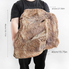 Realistic Fake Rocks For Yard, Artificial Landscape Solid Fake Rocks, Faux Stone Edging For LandScaping, PU Foam Decorative Cover, Multi-Purpose Decorative Stones For Landscaping Lawn(Size:47*40*46cm)