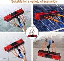 GHHDPXM Telescopic Window Cleaning Brush 16.5FT (5M) - Water Fed Pole for Solar Panel & Photovoltaic Cleaning - 50Cm Soft Bristle Brush for Easy Reach and Streak-Free Shine