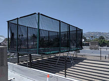 Galactic Xtreme Rectangle Gymnastics Trampoline with Net Enclosure 750lbs Capacity 10x20 Green