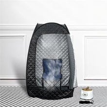 POGHDBXA Sauna Accessories, Compact Portable Steam Sauna Tent 1200 Watt Therapeutic for Detox Relaxation Time Remote Control Personal for Home
