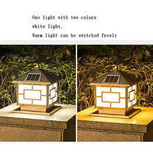 VELLOW LED Waterproof Solar Post Lights,Aluminum Housing Modern Outdoor Post Cap Light,European Style Design Stigma Lamps,Warm White High Brightness SMD LED Lighting Fixtures,for Patio Porch Railing
