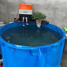 Zfmnoyev Round Fold Canvas Fish Pond, Above Ground Pool, Aquarium Pool Pond with Drain Valve, Large Outdoor Storage Tank, for Koi Pond Culture Agricultural Irrigation(2.5x1m)