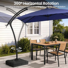 OROTLECT 9' X 11' Outdoor Cantilever Umbrella with Counter Weights Base