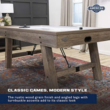 American Legend Brookdale Air-Powered Hockey Table with Rustic Wood Grain Finish Brown