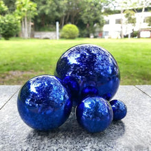 YDJIANCAI Pack of 1 Stainless Steel Gazing Globe Mirror Ball, Colorful and Shiny Addition to Any Garden Or Home, Ideal As A Housewarming Gift, Blue(Size:18.89in/48cm)