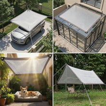 95% - 36ft x 48ft Aluminum Shade Cloth with Grommets, Reflective Sun Block Shade Net for Patio, Garden, Greenhouse, Dog Kennel, Car Cover, Outdoor Camping (Silver) - Customizable