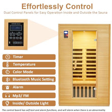 Towallmark ISLE_2024B Low emf Infrared 2 Person Sauna, Wood