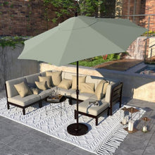 OROTLECT 9-Foot Bronze Aluminum Market Patio Umbrella With Crank Lift And Autotilt In