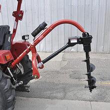 Tool Tuff Model 400 3-Point Tractor Post Hole Digger with 6" Auger Red