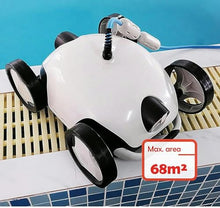 MZGYYD Cordless Autonomous Pool Vacuum Cleaner, Robotic Pool Cleaner, Self-Parking, with 90 Mins Maximum Runtime, 2-Motor Powerful Suction