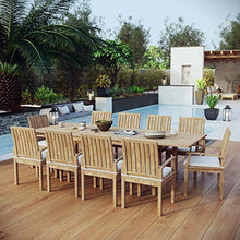 Modern Contemporary Outdoor Patio Balcony Side Dining Chair and Table Set, Wood, White Natural