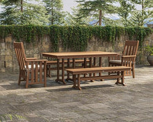 Martha Stewart by POLYWOOD® Acadia 5-Piece Farmhouse Dining Set with Benches in Teak