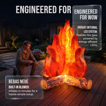 3M Inflatable Fire Decor for Patio Garden Indoor Holiday Party Decor