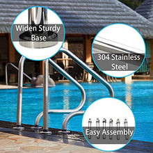 304 Stainless Steel Pools Handrails, Pool Safety Hand Rail with Quick Mount Base and Complete Accessories, Support Up to 250lb, Easy to Install (Color : 1.0MM, Size : B) (1.5MM A)