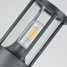 KADELONG External Floor Mount Path Lights E27 1-Light Glass Shade Yard Lamps Outdoor Garden Waterproof Lawn Lights IP65 Outside Pathway Driveway Walkway Lighting Fixture Gray,Chandelier Lighting, B