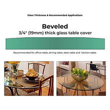 42" Inch Round Glass Table Top 3/4" Thick Tempered Beveled Edge by Fab Glass and Mirror