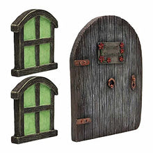 A1DFDFGOQSFG Miniature Fairy Gnome Window Door Elf Home for Yard Art Garden Sculpture Statues Decor Outdoor Fairy Garden