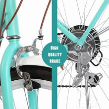 GENERIC Women's Beach Cruiser Bicycle 7 Speed 24 Inch Mint Green