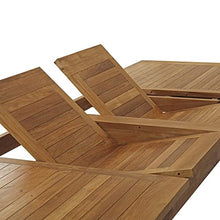 Modway Marina 9 Piece Outdoor Patio Teak Dining Set Natural White