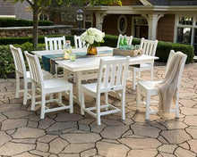 Polywood Traditional Garden 9-Piece Outdoor Dining Set, Seats 8, HDPE Patio Furniture, All-Weather Dining Table and Chairs, Slate Grey