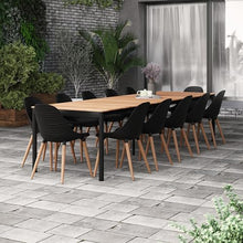 Brampton Bora 13-Piece Teak & Aluminum Outdoor Dining Set for 12 Black