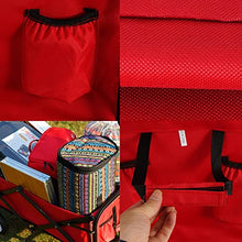 WAFEOGK Portable Utility Wagon Home Garden Cart with Storage Basket Folding Camping Outdoor 4 Wheels Beach Trolley