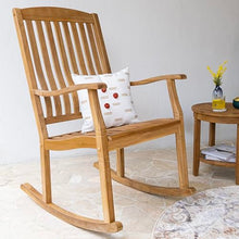 Cambridge Casual Arie Teak Wooden Rocking Chair, Durable Outdoor Rocker for Patio, Deck, and Porch – Stylish and Comfortable Wooden Rocking Chair for Relaxing in Outdoor Spaces
