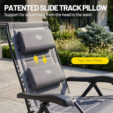 Timber Ridge Zero Gravity Chair, Oversized Lawn Chairs Outdoor Recliner Reclining Patio Lounge Chair with Adjustable Headrest and Side Table for Camping, Outdoor, Patio, Support 350lbs, Grey