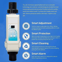 SciAza Salt Water Chlorinator Cell, Salt Chlorinator System, Electrolyzer Swimming Pool Salt Chlorinator, Salt Chlorine Generator System Salt Cell for Home Pool,S alt Chlorine Machine,20g/h