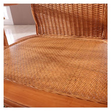 XJOYSL7921 Rattan Chair Vintage Rattan Lounge Chair, Patio Armchair, Outdoor Rattan Chairs, Rattan Chair for Bedroom, Living Room, Reading Room, Kitchen Modern Accent Chair for Living Room(Yellow)