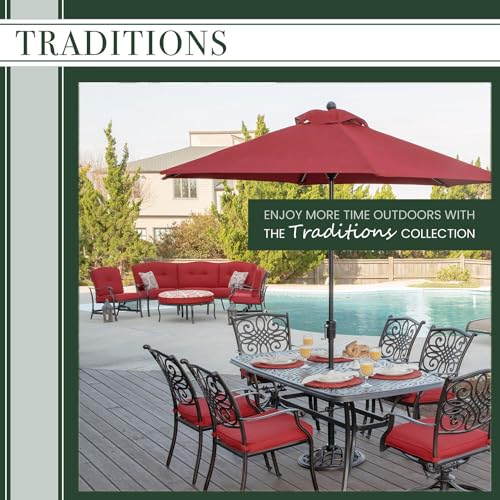 Hanover Set of 6 Red Replacement Traditions Chairs with Weather-Resistant Cushions