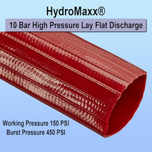 (2" Dia. x 300 ft) 150 PSI - High Pressure, Heavy Duty Lay Flat Discharge and Backwash Hose, 10 Bar Reinforced PVC Construction