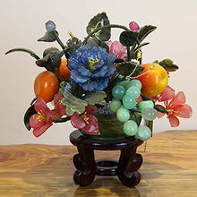 Artificial Trees Artificial Bonsai Creative Bonsai with Jade Flower and Fruit Basket Fake Plant Decoration - Potted Artificial House Plants for Home DecorIndoor Simulated Pine