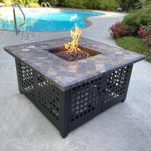 Endless Summer, The Elizabeth, 41.3" Square Outdoor Propane Fire Pit Table