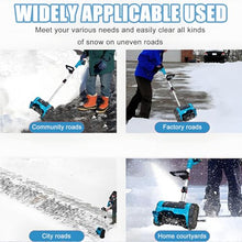Cordless Electric Snow Shovel,600w Brushless Snow Blower with 93-125cm Telescopic Adjustment Rod, 45° Adjustable Direction, Cleaning Width 25.4cm(10in) | DIY Snow Plow (2batteries)
