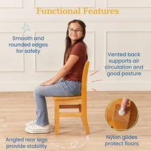 ECR4Kids Rectangular Hardwood Table & Chairs Set Honey