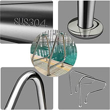 Sturdy Pool Safety Handrails Pool Handrails Swimming Pool Hand Rail, 304 Stainless Steel Silver Pool Handrail Easy Mount Hand Grab Rail - 250LBS Safety Load Capacity (1 pc)
