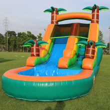 Commercial Water Slide Large 100% PVC Inflatable Water Slide for Adults Kids with Blower Blow Up Water Slide with Splash Pool Outdoor Backyard Party 21x9x12ft