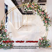 SDdPulse Garden Warch Round Metal Moon Gate Rose Arch Archway Arbor Frame Arches Wparty Circle Background Decor Flower Stand 200/220/240/260/280Cm 1 Pcs