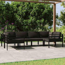 MNCVXAXG 6 Piece Patio Lounge Set with Cushions Aluminum Anthracite