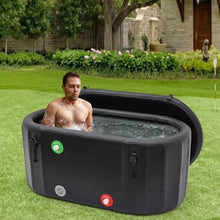 Inflatable Ice Bath Tub for Athletes, Large Portable Cold Plunge Pool with Pump & Repair Kit, 97.7 Gal PVC Recovery Tub for Muscle Relief, Outdoor Indoor Cold Soak Spa