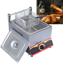 Large Capacity Gas Fryer Stainless Steel Home Commercial LPG Fryer Adjustable Firepower with Baskets and Lids for Fries Donuts Fish Easy to Clean,Natural Gas-11L