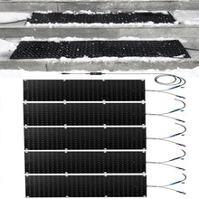 1/2/3/4/5Pcs Outdoor Heated Snow Melting Mats -10inx30/35.4/48in Non-Slip Rubber Heated Mats for Stairs, Snow and Ice Melt Heated Sidewalk Mat, Electric Snow Melting Mats for Decks Sidewalks(5Pcs,10x3