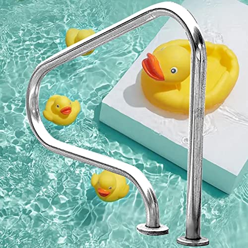 BSNANCA Pool Handrails, Summer Pool Handrails, 304 Stainless Steel Inground Pool Safety Products,Easy Mount Hand Grab Rail,Silver ()