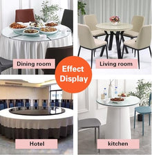VRFTGHYJU Round Tempered Glass Table Top - Clear Replacement for Dining, Coffee, and Patio Tables(100cm/39inch)