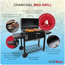 Grill Boss Charcoal Grill w/Large 32" Cooking Area, Includes Warming Rack