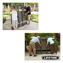 Lifetime 60112 6-Foot Picnic Table, Seats 8, Brown Plastic Top, All-Weather Steel Frame, Umbrella Hole
