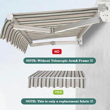 WZUOPG Manual Retractable Awning Door Window Awning Shelter Outdoor Canopy Home Deck Canopy with Manual Crank Handle（Frame Included ）