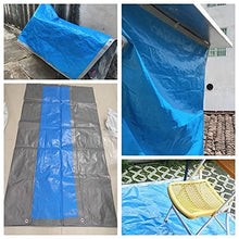 Silver-Blue 0.32mm PE Rainproof Cloth Truck Canopy Tarpaulin Outdoor Awning Garden Plant Waterproof Shade Cloth Pet House Cover Tent (L)